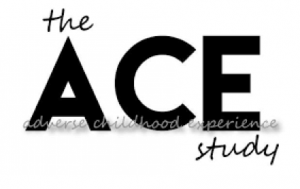 ACE study logo, black and white text