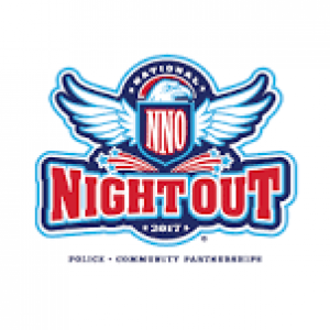 National Night Out Logo, wings, type, big lettering