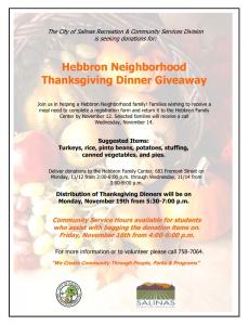 Thanksgiving Dinner Giveaway