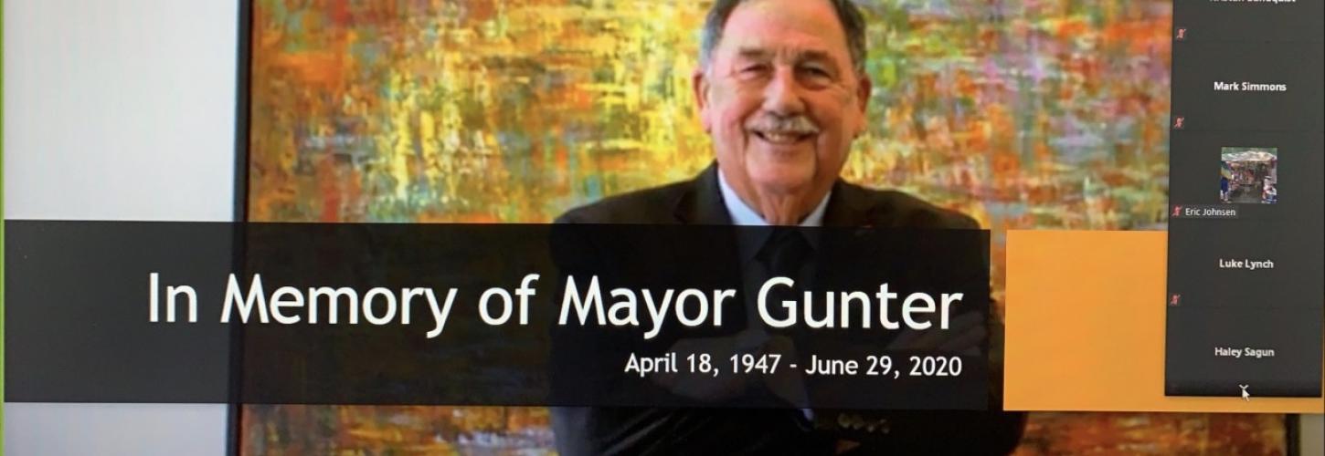 In Memory of Mayor Gunter 