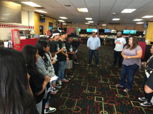 4th YLA group at bowling alley after completing program