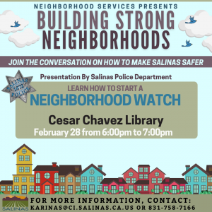 Building Strong Neighborhoods Flyer - English