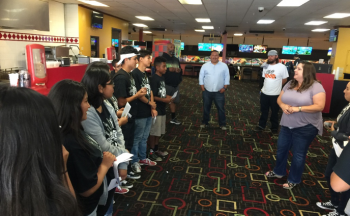 4th YLA group at bowling alley after completing program